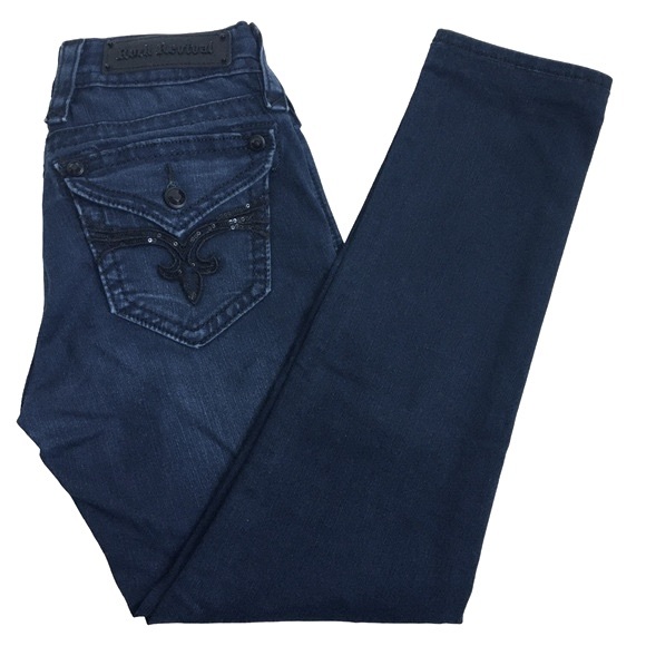 Rock Revival Evelyn Flap Pockets Skinny Jeans Size 27 - Picture 1 of 17